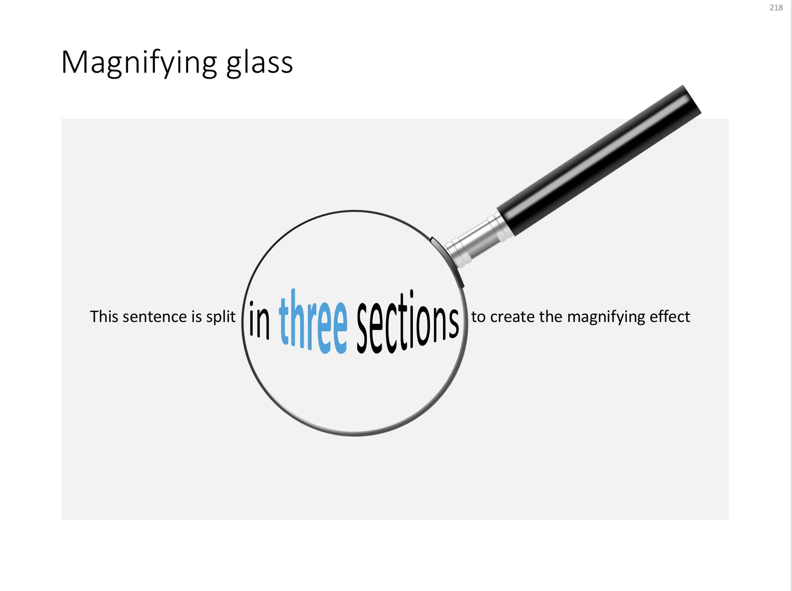  A magnifying glass in PowerPoint 