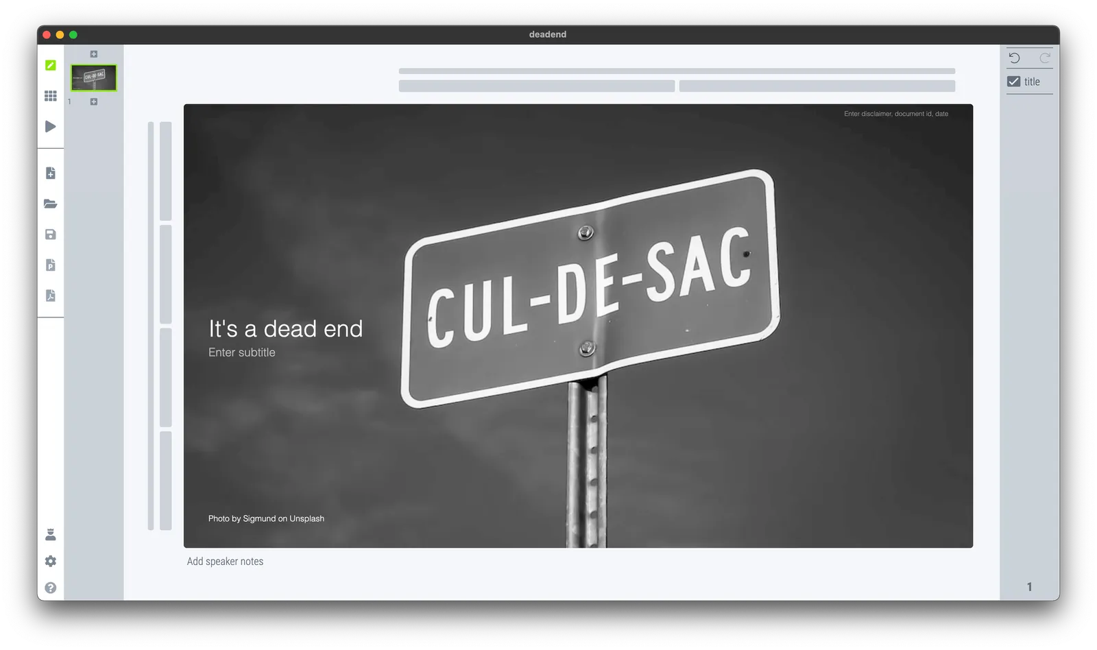 SlideMagic’s side title view