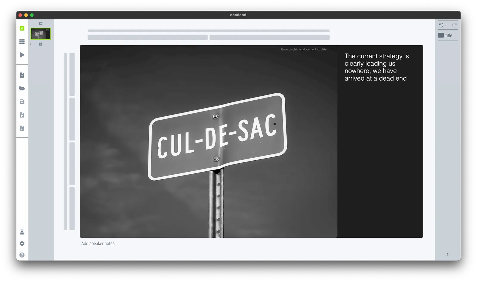 The message in a SlideMagic explanation box