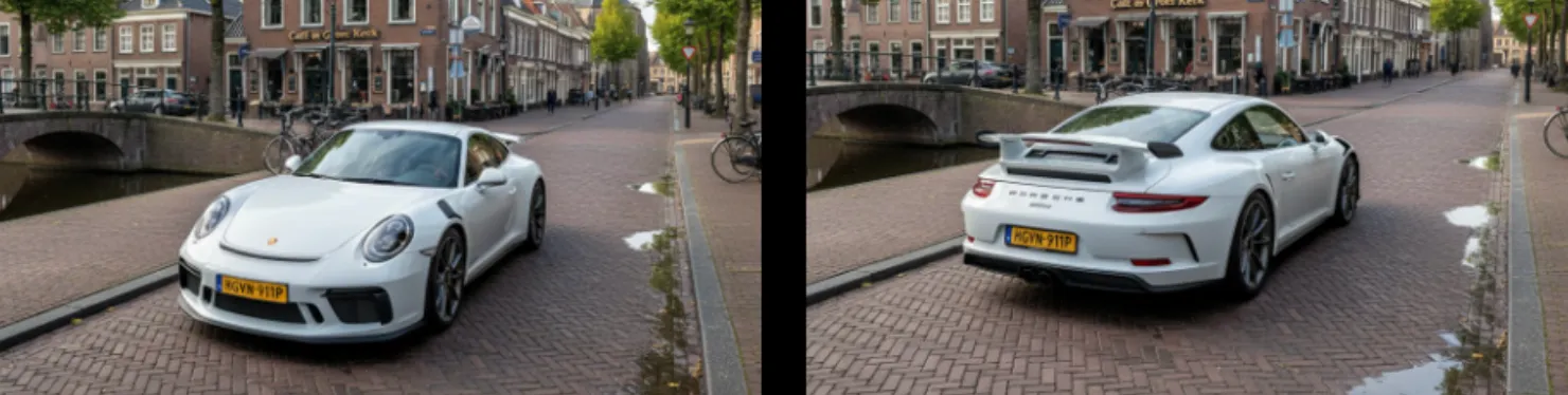 Vanishing point is preserved when making edits to the image