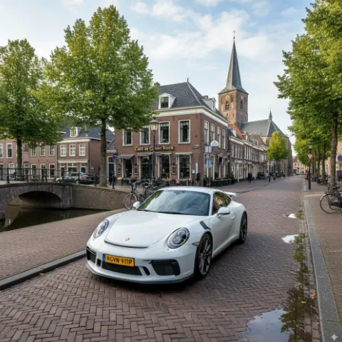“White Porsche in Hoogeveen”