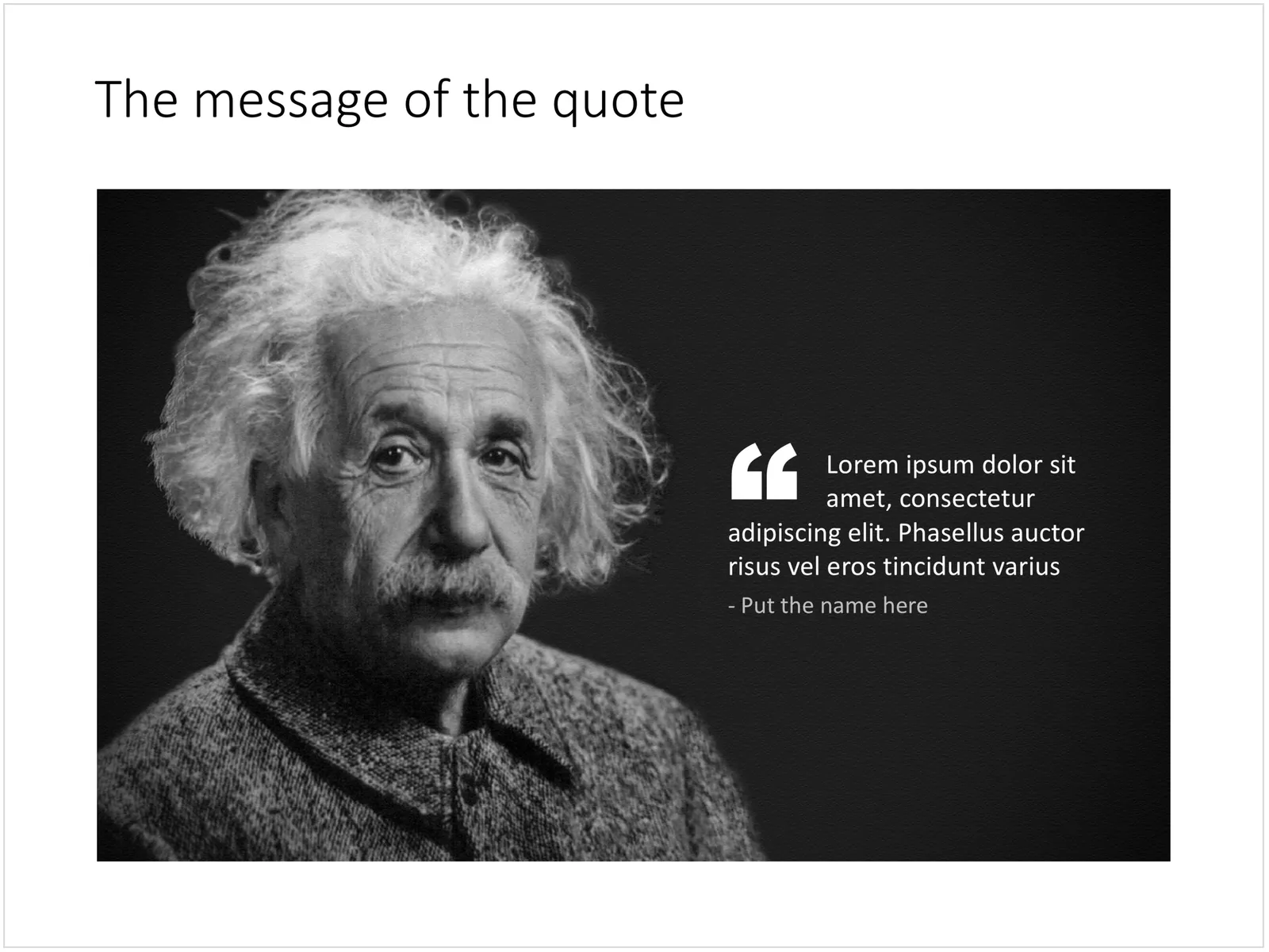  A template for a quote slide 