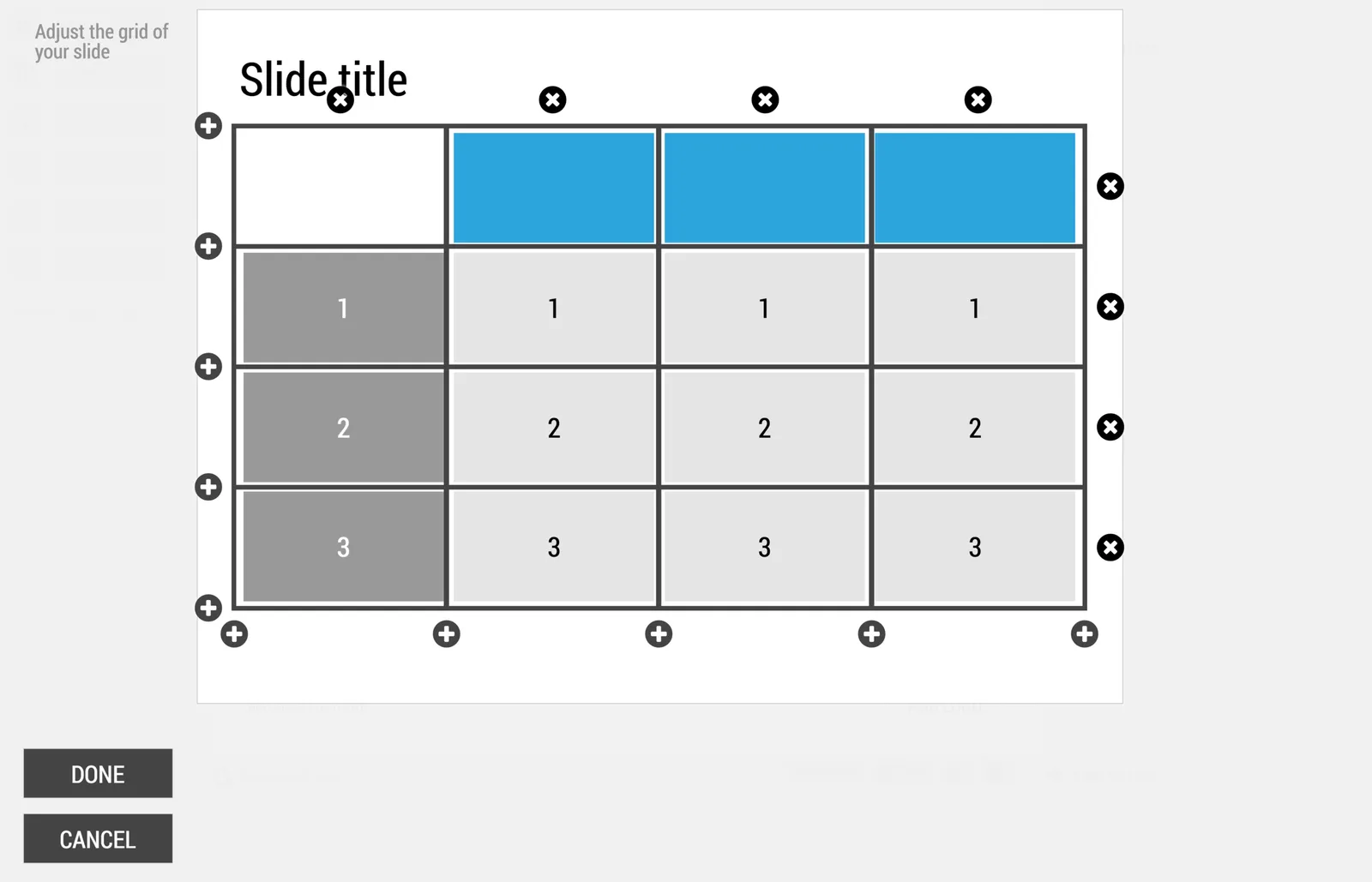  2) Open the grid editor 