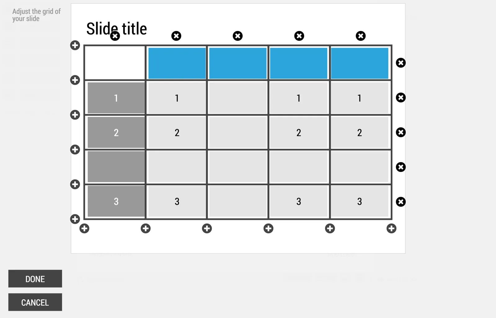  3) Add a row and a column 