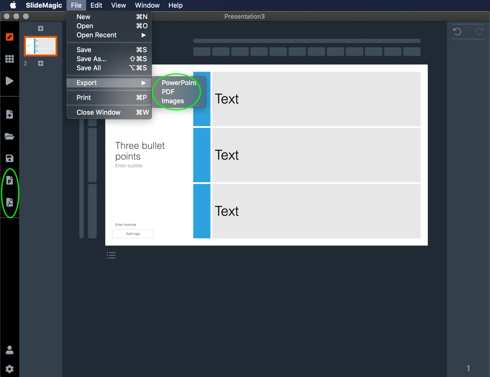  Click on a box to change its appearance 