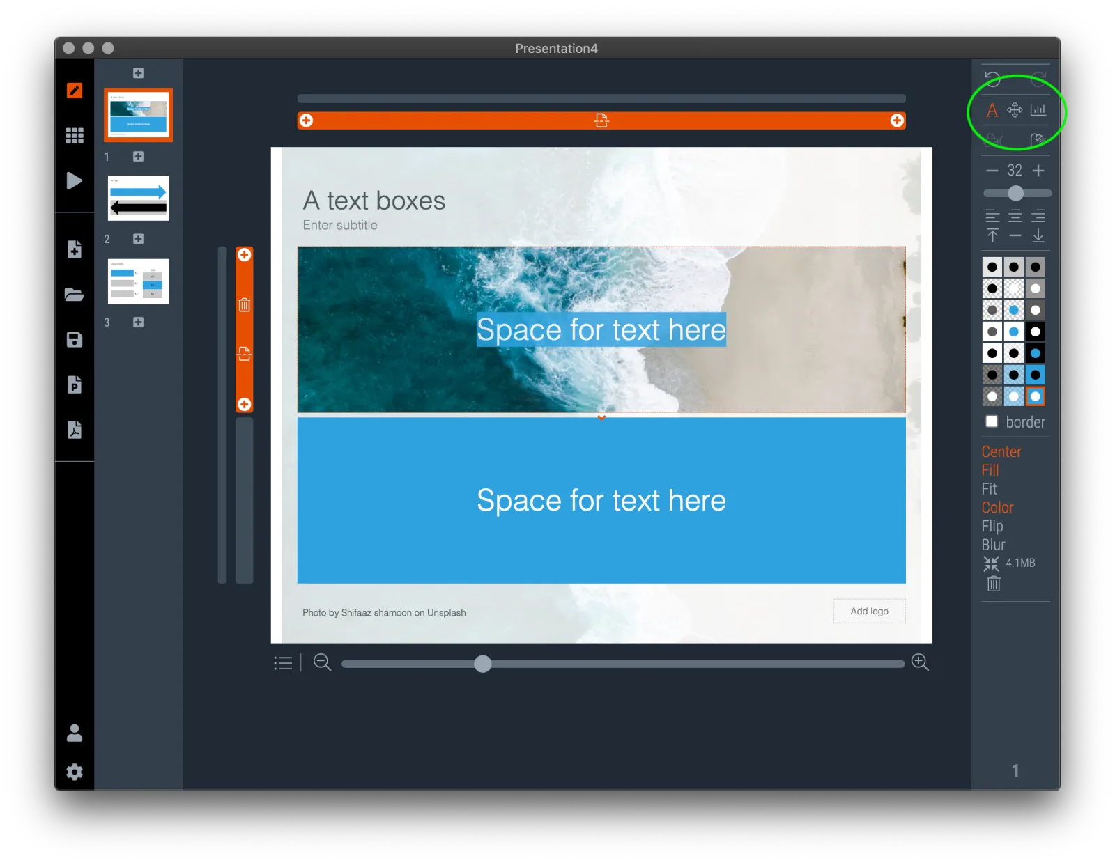  Text boxes with different colours and/or image backgrounds 