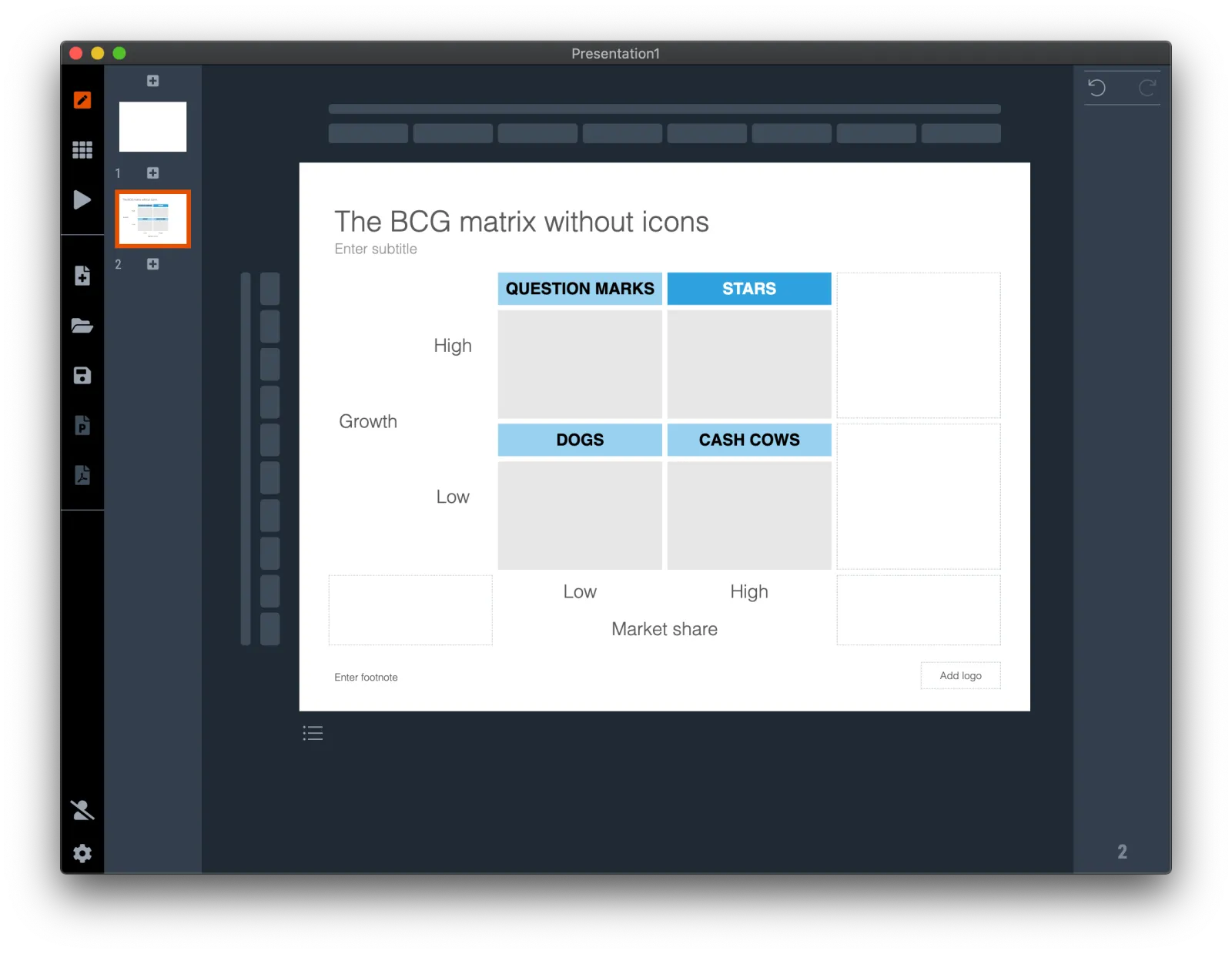  After clicking a slide, it will be added to your presentation 
