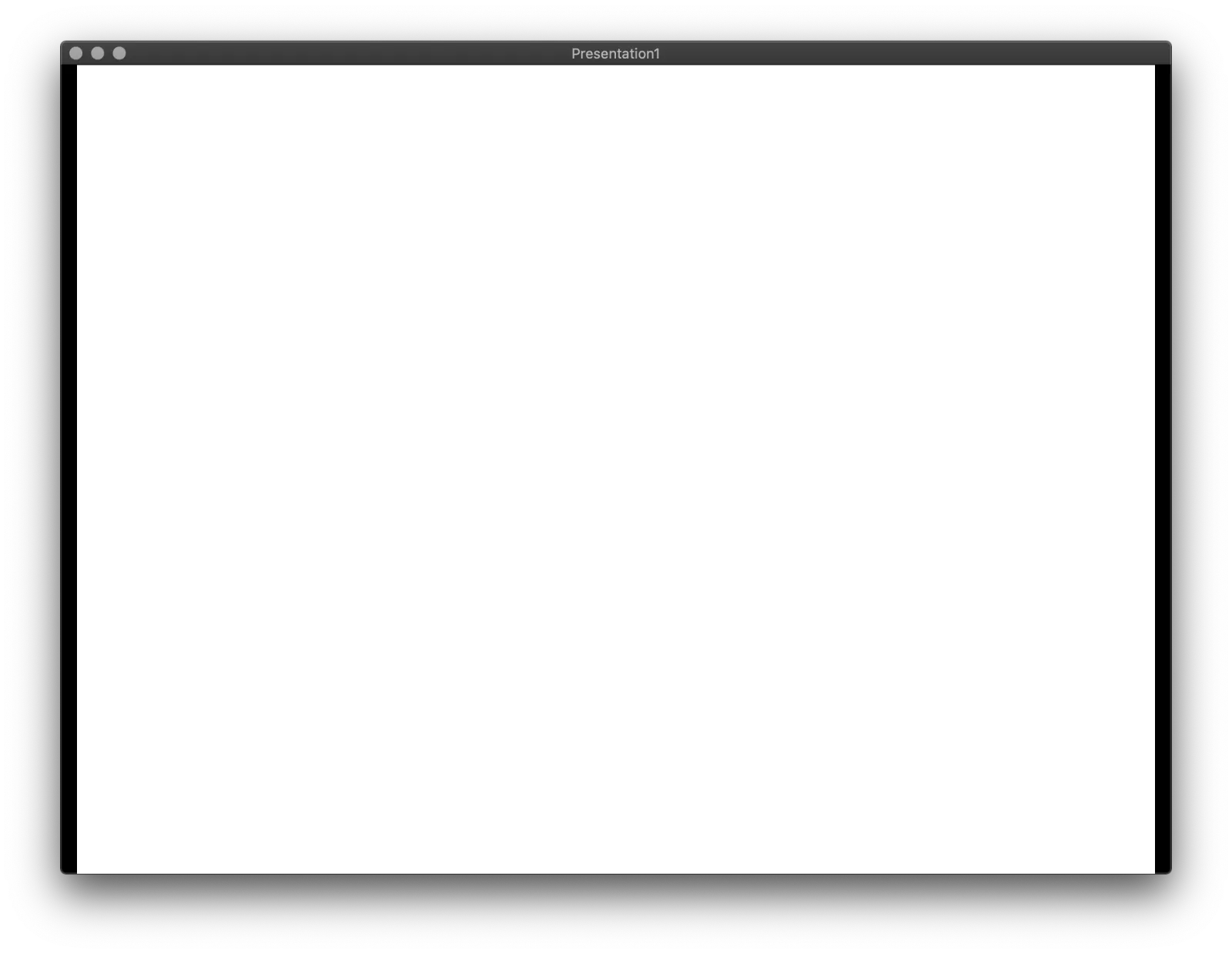   Play : opens the slide in full screen mode. If you have a second monitor attached, one of the screens will have ‘presenter view’, 