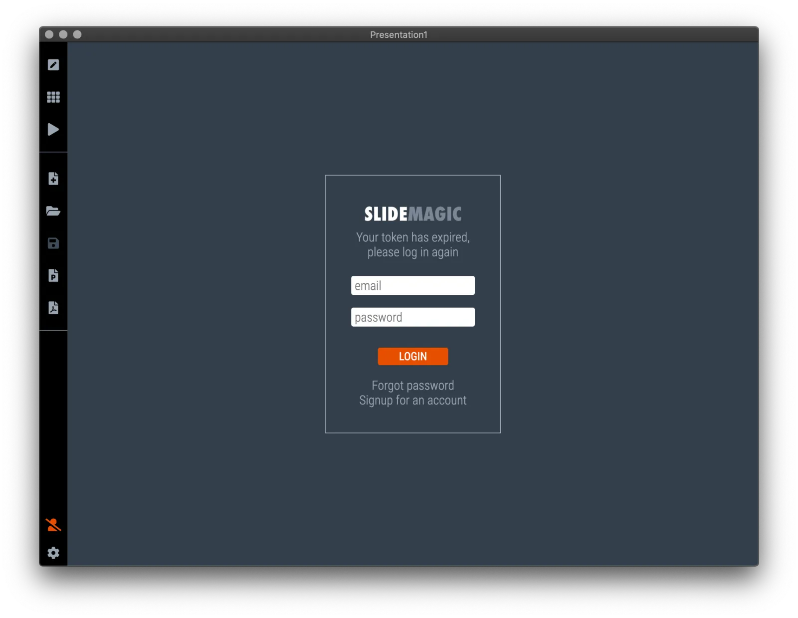   Account : here you can log in to your SlideMagic account to get access to pro features such as conversion to PowerPoint 